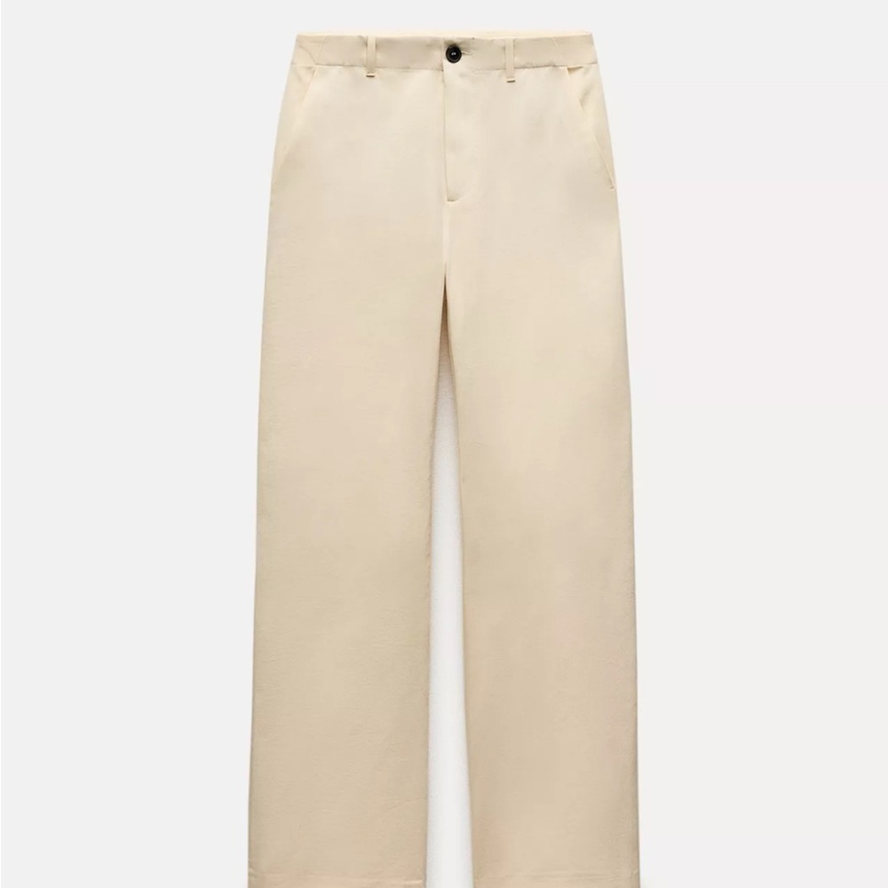 SOLD Zara Cream Wide Leg Pants NWOT